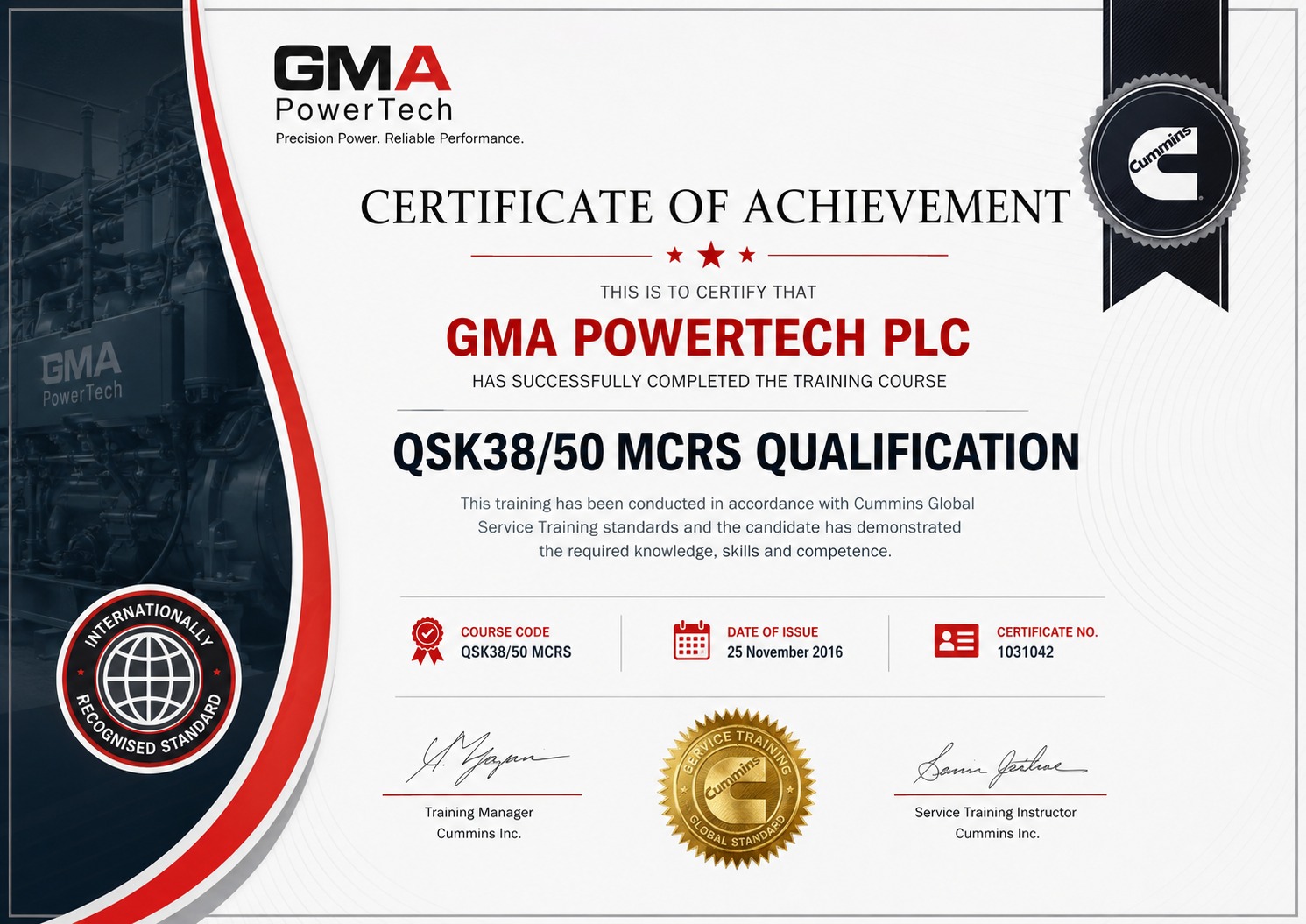 GMA PowerTech certification 7