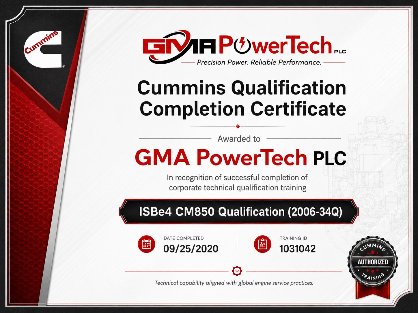 GMA PowerTech certification 8